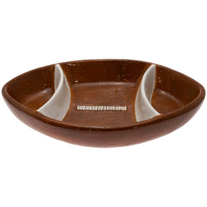 Football Chip Dip Ceramic Bowl