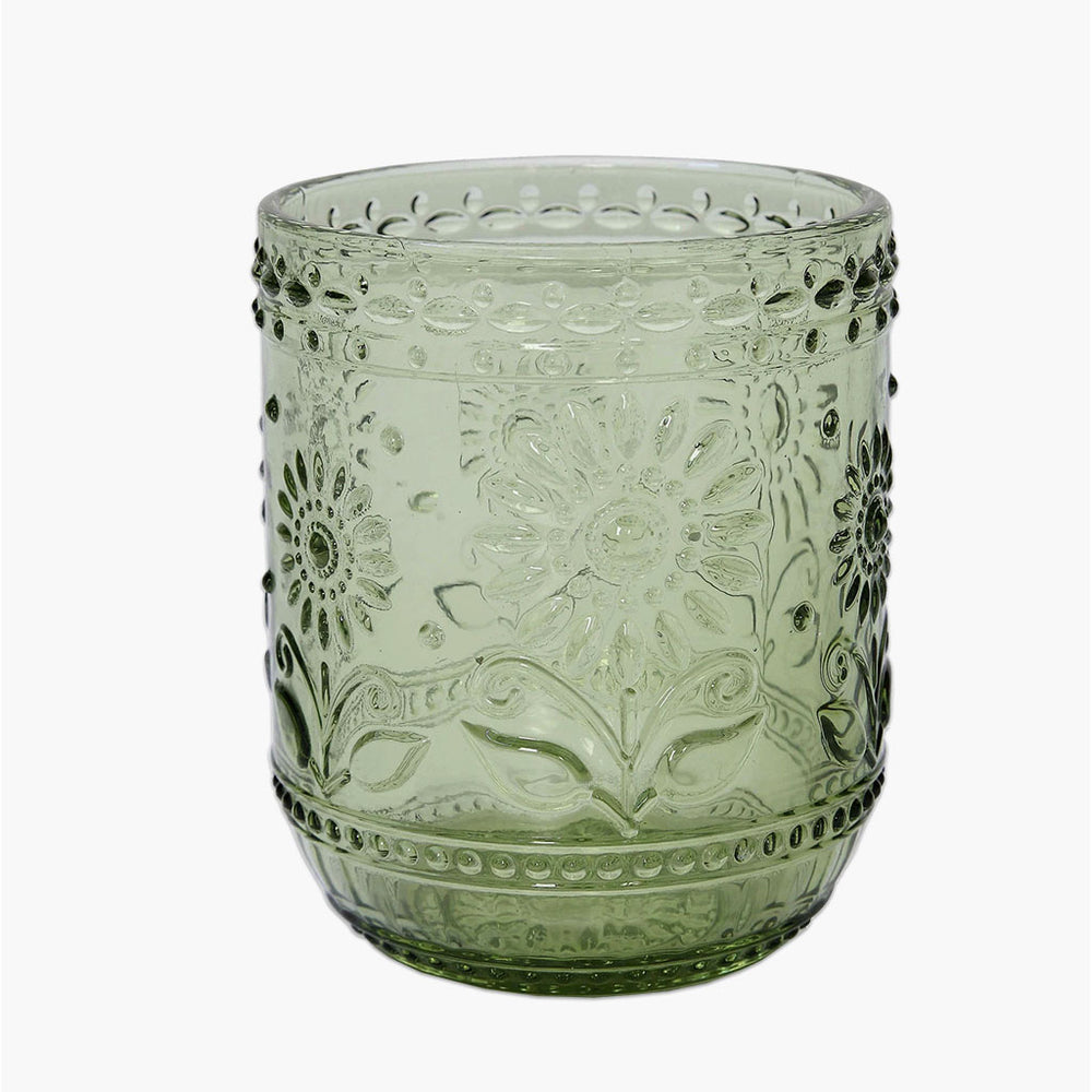 
            
                Load image into Gallery viewer, Floral Embossed Drinking Glass
            
        