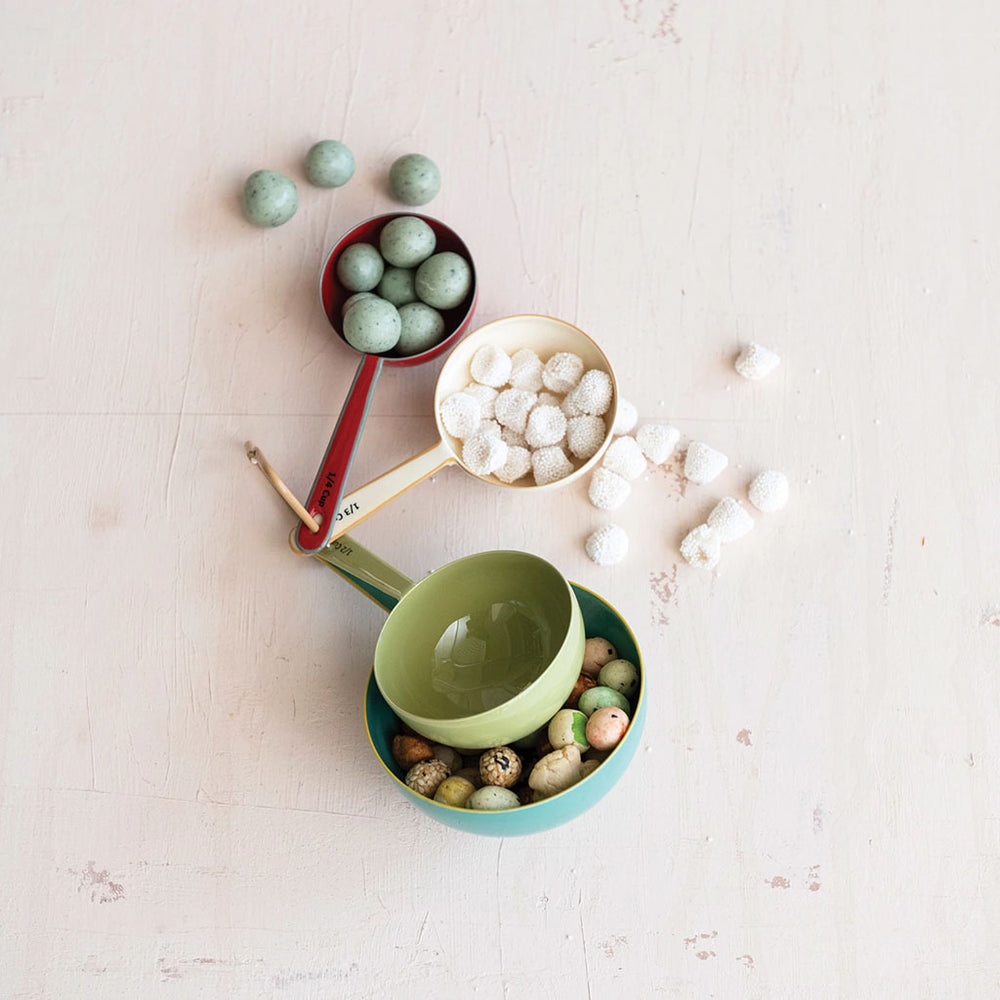 Enameled Stainless Steel Measuring Cups