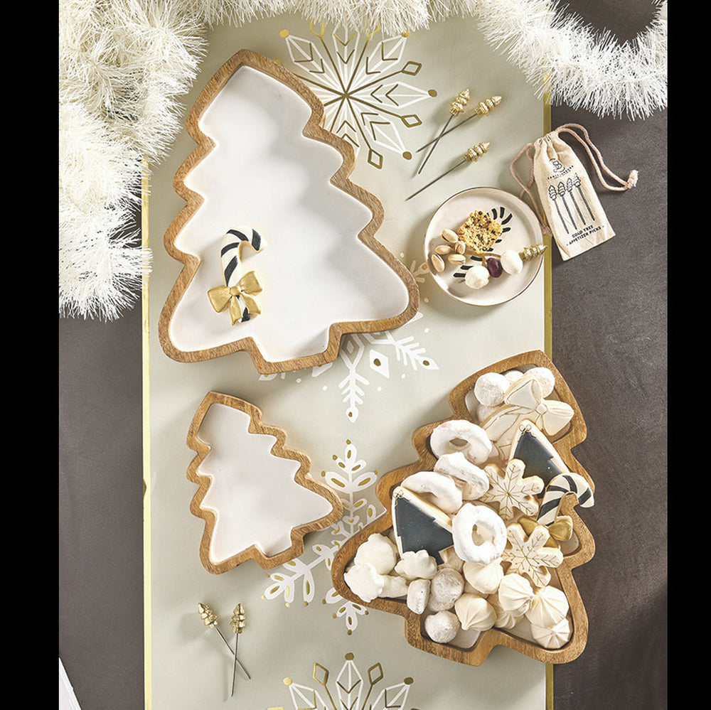 Wood & Enamel Tree Tray