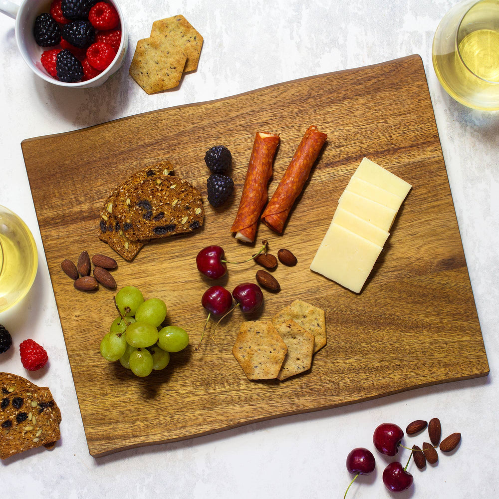 Acacia Wood Live Edge Charcuterie Board