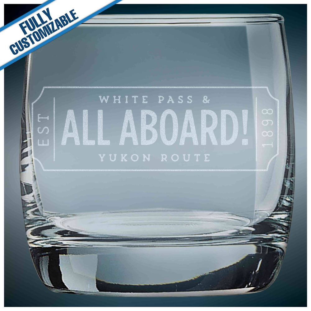 10oz Engraved Bubble Round Rocks Glass - Fully Customizable