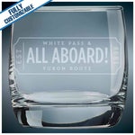 10oz Engraved Bubble Round Rocks Glass - Fully Customizable