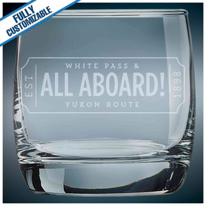 10oz Engraved Bubble Round Rocks Glass - Fully Customizable