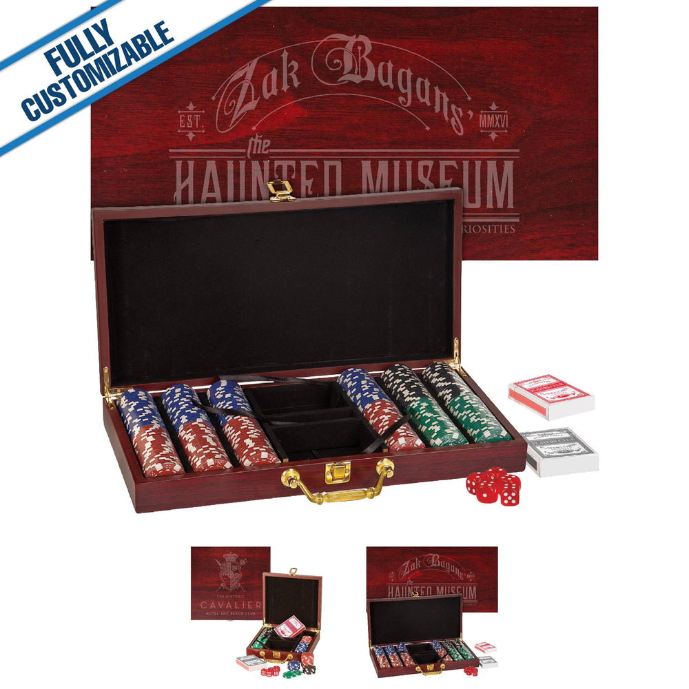 Engraved Poker Set - Fully Customizable: 100 Chips