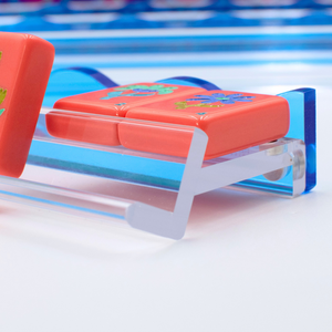 Wavy Acrylic Mahjong Racks | Many Colors | Magnetic Pushers: Multicolor