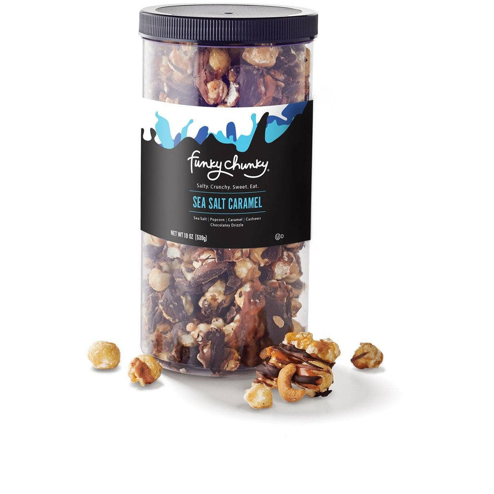Sea Salt Caramel | Caramel Chocolate Popcorn | canisters