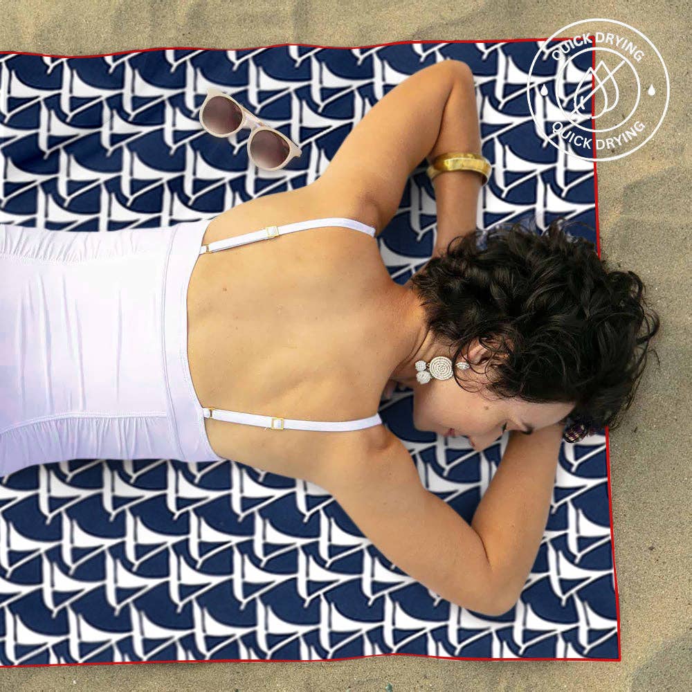 SAILBOATS Reversible Beach Towel