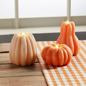 Flameless Dark Orange Pumpkin Candle