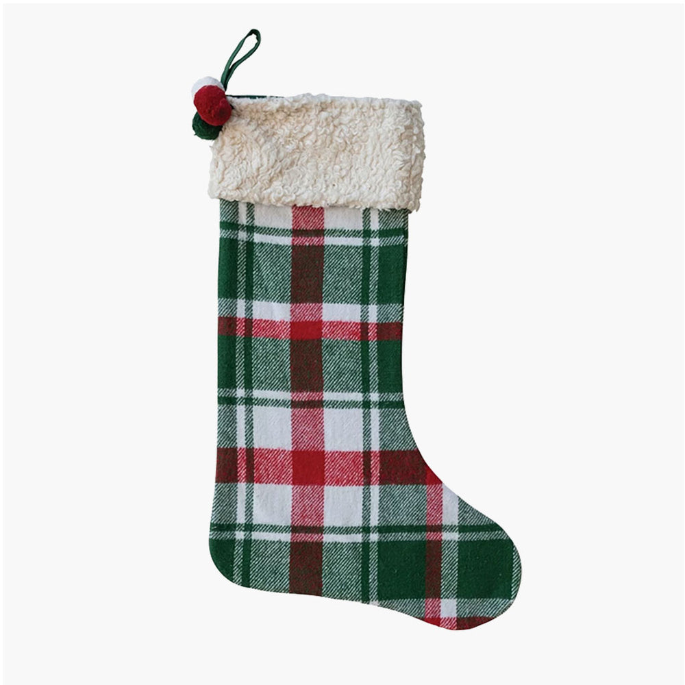 Flannel Plaid Christmas Stocking