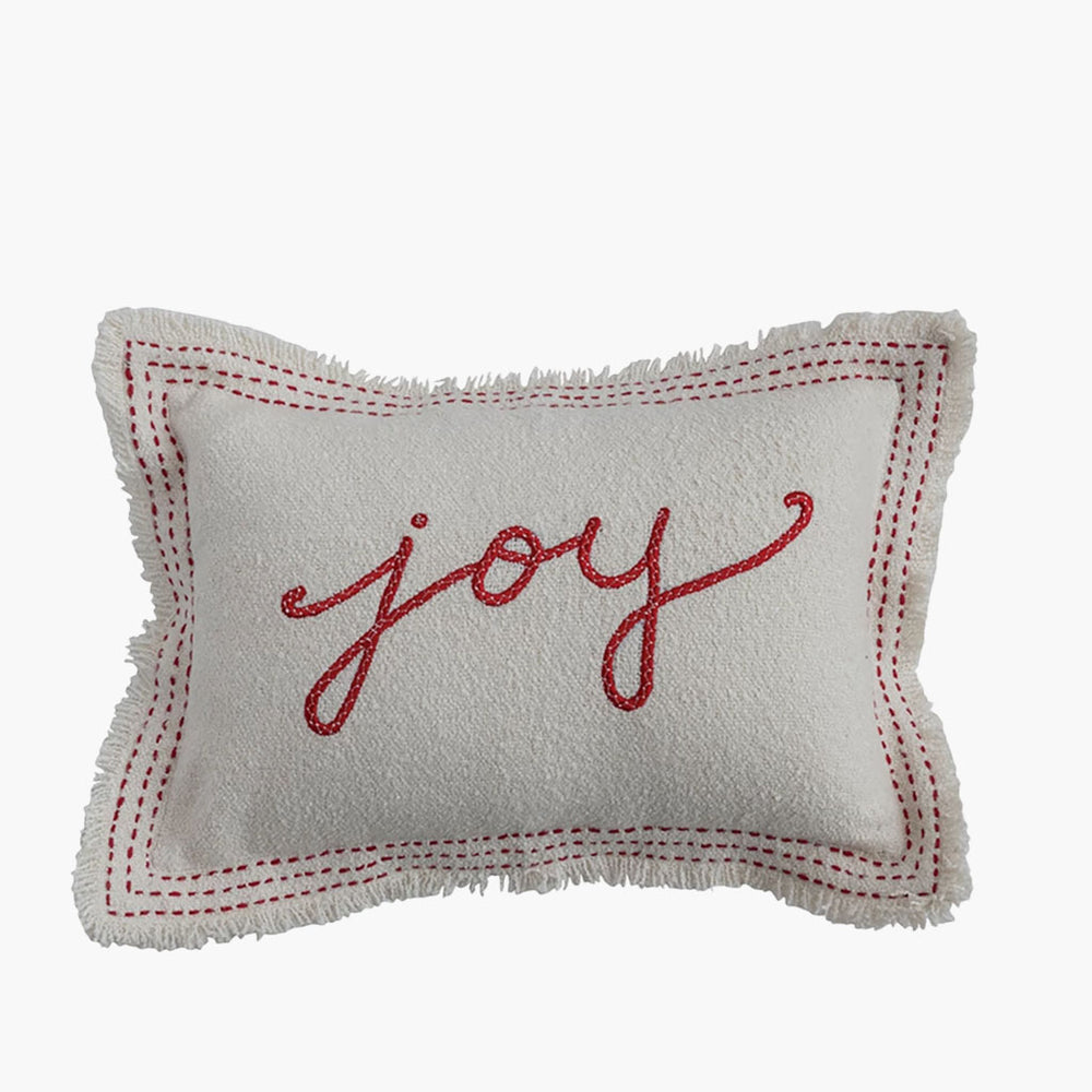 Embroidered Joy Lumber Pillow