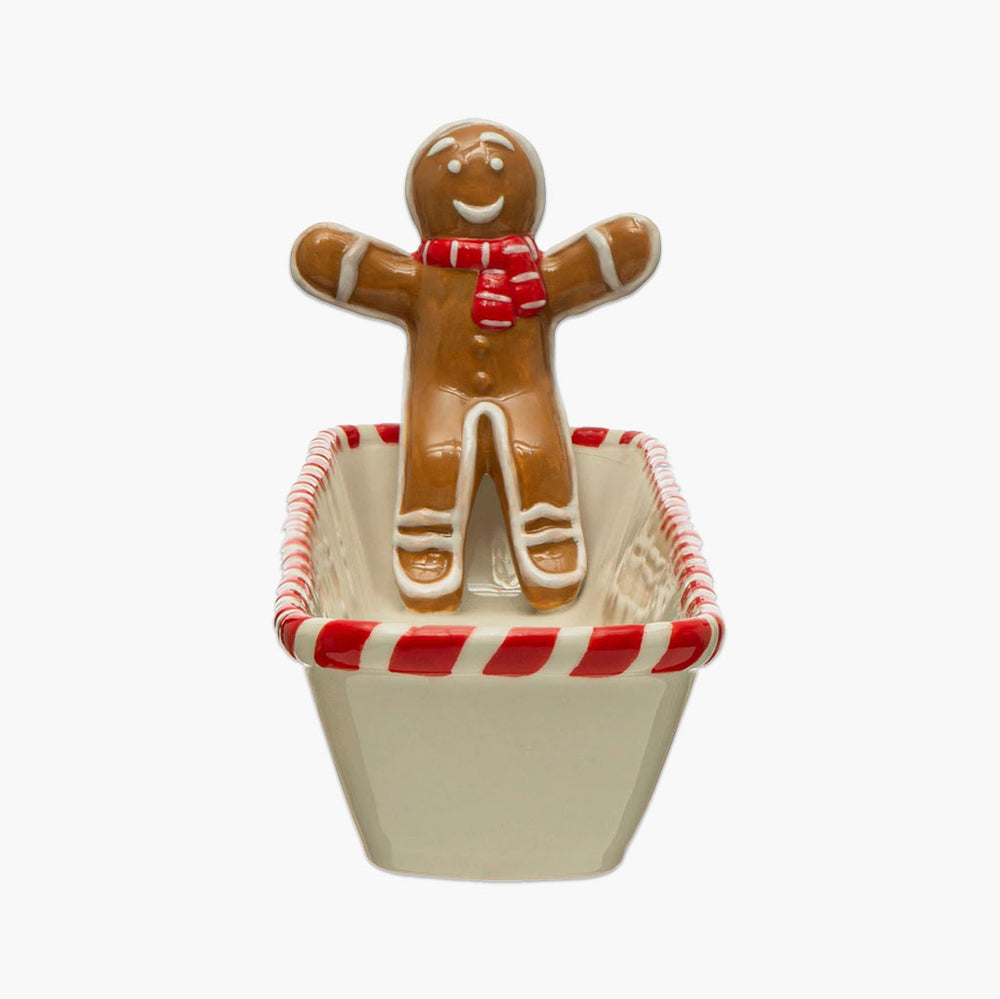 gingerbread man cracker dish