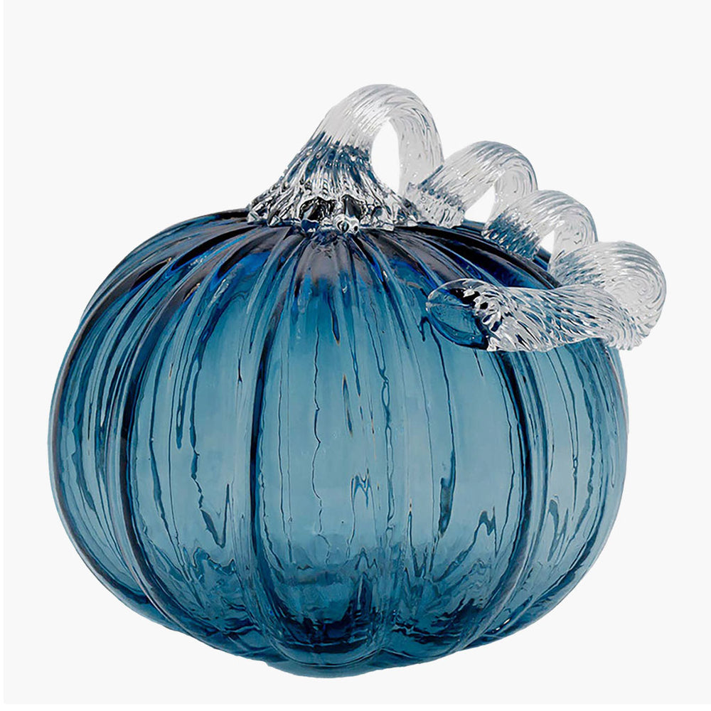 Glass Blue Pumpkin
