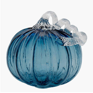 Glass Blue Pumpkin