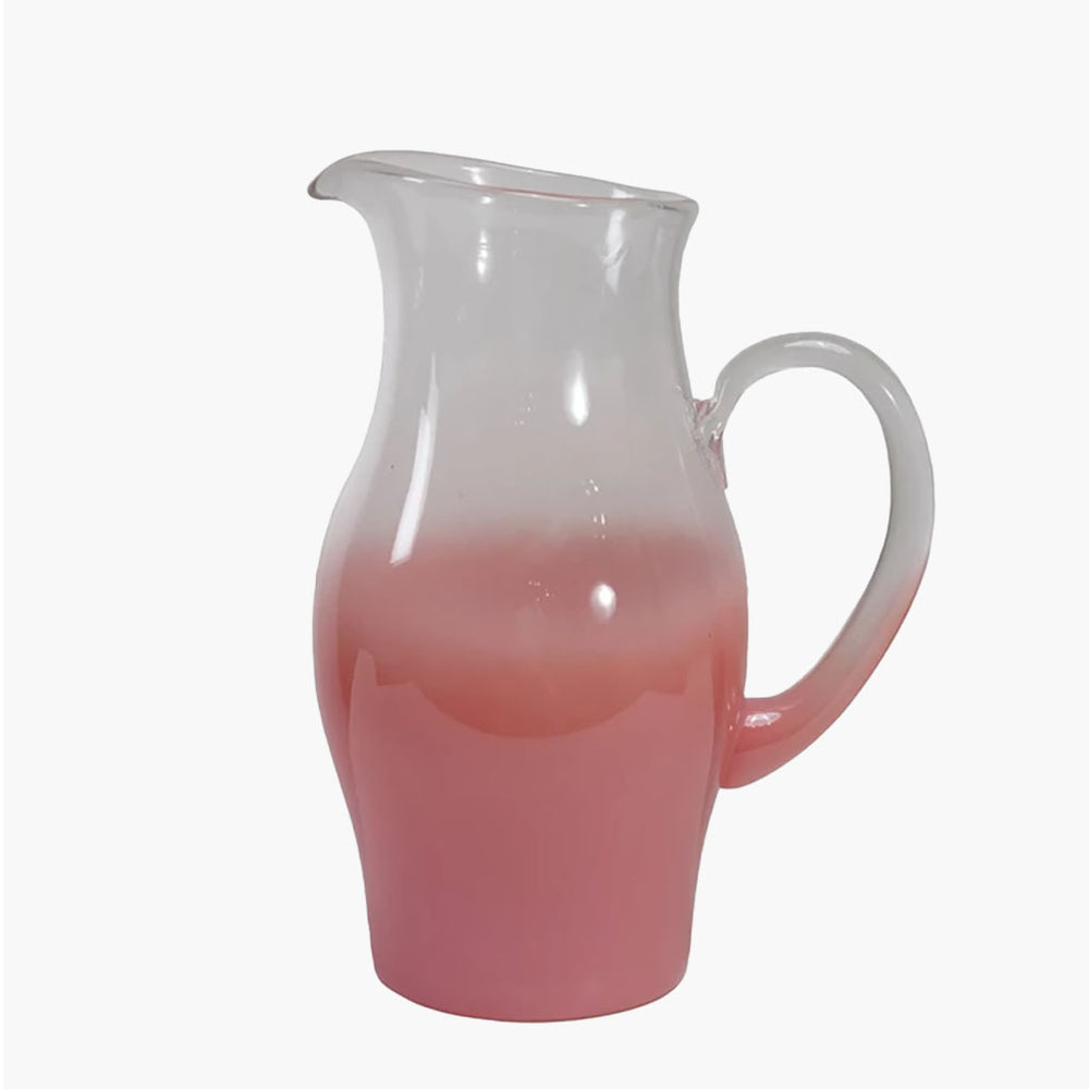 Pink Glass Pitcher
