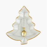 Gold Edged Glass Tree Platter