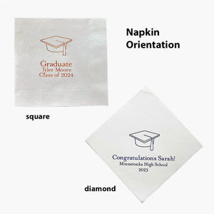 Personalized Graduation Napkins - Cap/Diploma