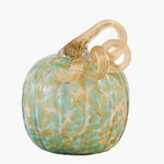 Green & Gold Glass Pumpkin