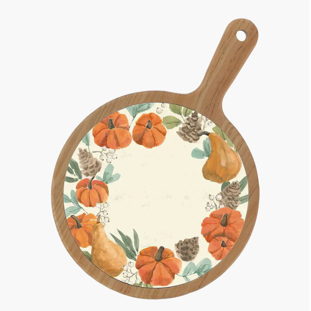 Harvest Bamboo and Ceramic Cheese Board Fall