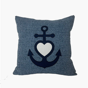 Anchor Pillow with Heart