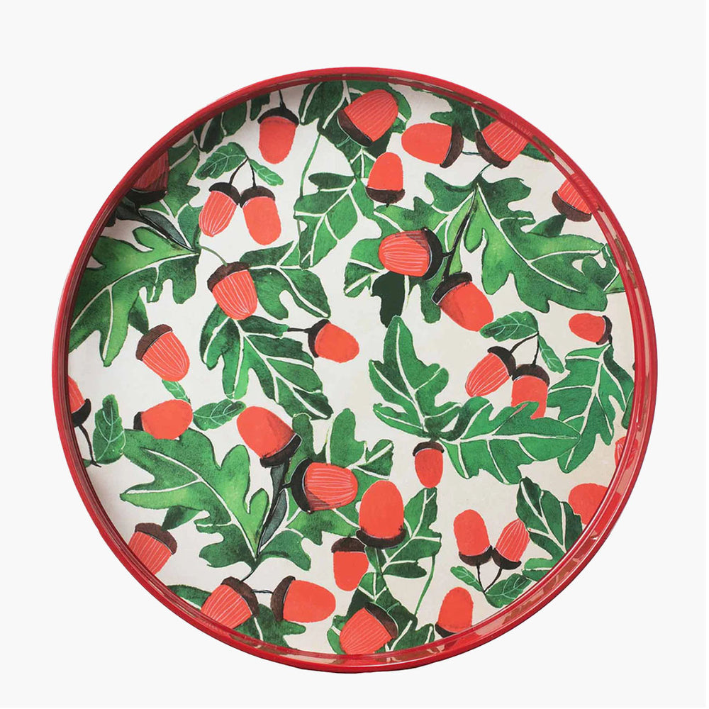 Holiday Acorns Tray