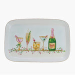 Holiday Cocktails Stoneware Platter