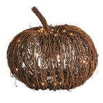 Light Up Rattan Pumpkin - Small