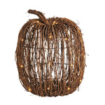 Light Up Rattan Pumpkin - Large