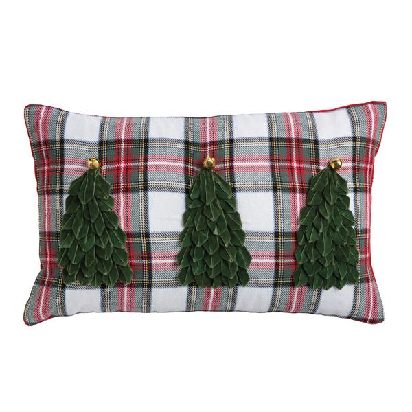 Lumbar Velvet Tartan Pillow