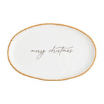 Christmas Gold Beaded Platter