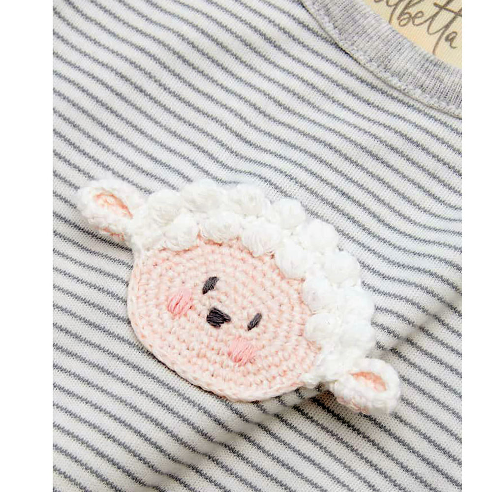 Layla Lamb Crochet Romper