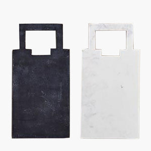 Marble Board with Square Handle - Black or White