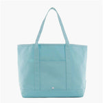 Coated Canvas Large Tote - Lake blue