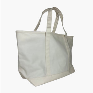 Coated Canvas Large Tote - Natural
