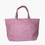 pink waxed canvas tote