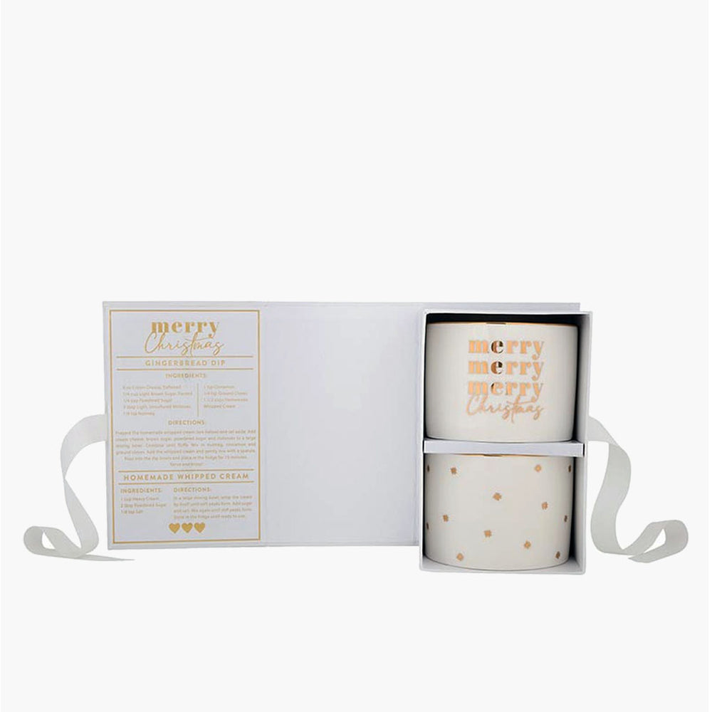 Holiday Gold Dip Bowl Set
