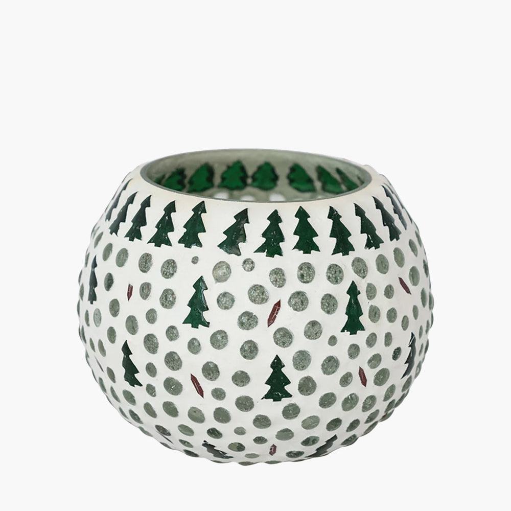 Mosaic Trees Tealight Votive Holder