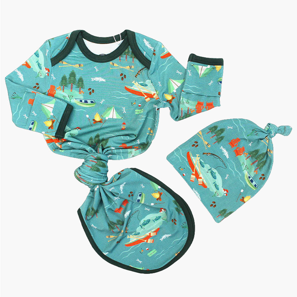 Newborn Gown Set - Jump in the Lake