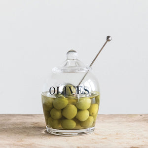 glass jar for olives