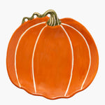 Orange & White Pumpkin Plate