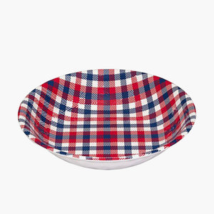 Patriotic Plaid Serving Bowl