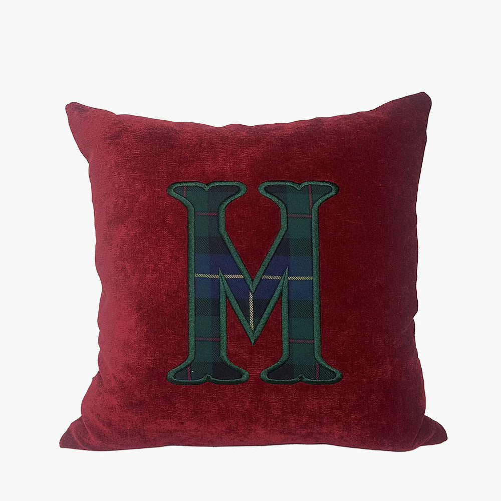 Personalized Velvet Initial Pillow