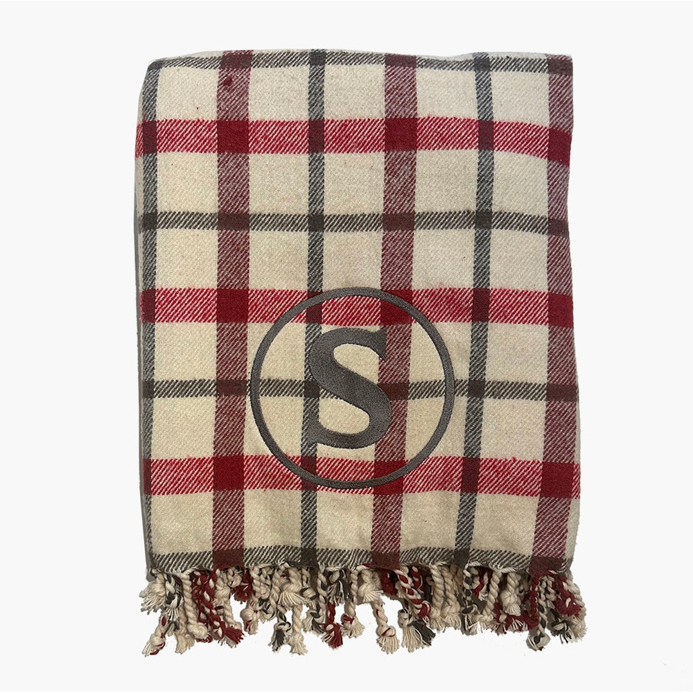 personalized plaid blanket throw