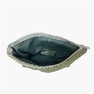 Green Geometric  Personal Pouch