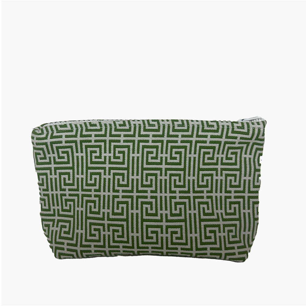 Green Geometric  Personal Pouch