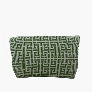 Green Geometric  Personal Pouch