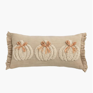 Embroidered Pumpkin Pillow