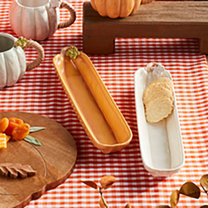 Orange Pumpkin Cracker Dish