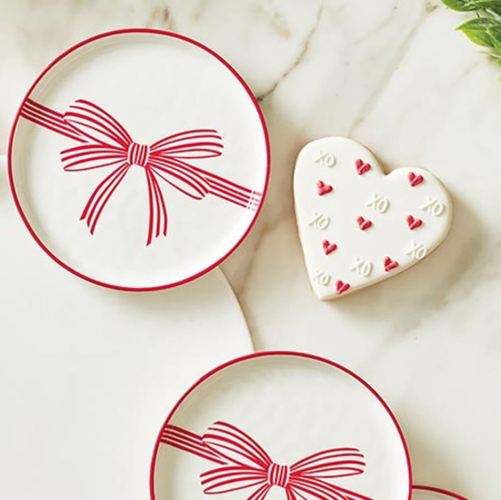 Red Bow Appetizer Plate