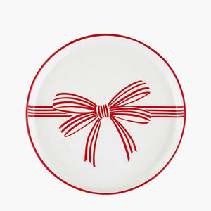 Red Bow Appetizer Plate